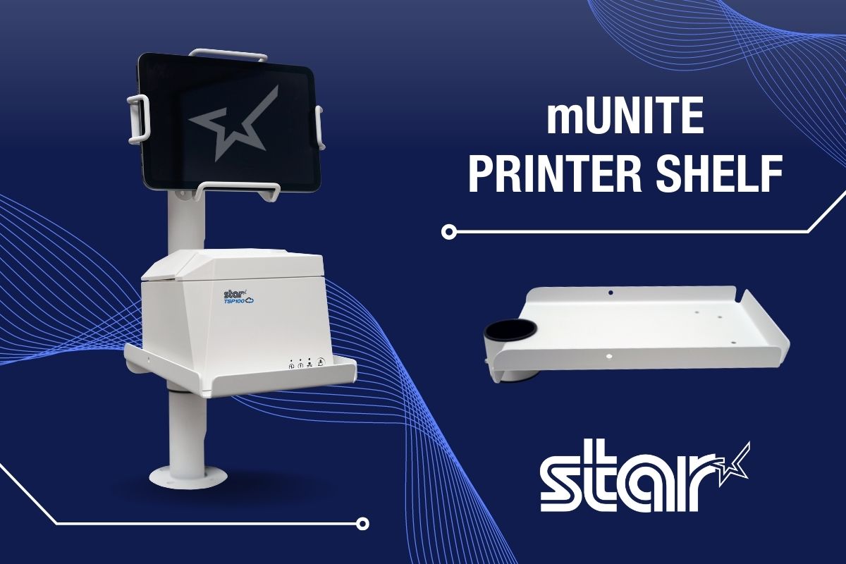 Star Micronics Unveils All-Steel mUnite Printer Shelf for Tablet Stands and Mounts
