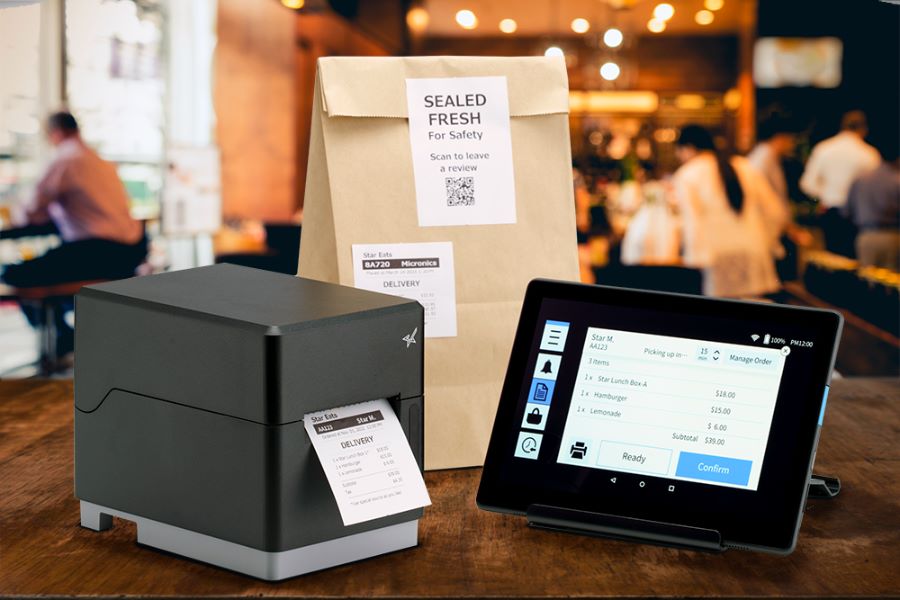 The mC-Label3 Multifunction Printer by Star Micronics great for delivery take out online ordering and QSRs.