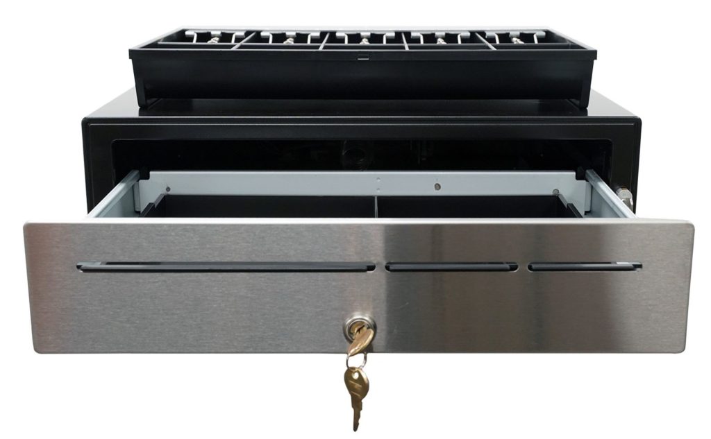 The CD5-1918 Max Series cash drawer by Star Micronics is ideal for high-cash volume environments.
