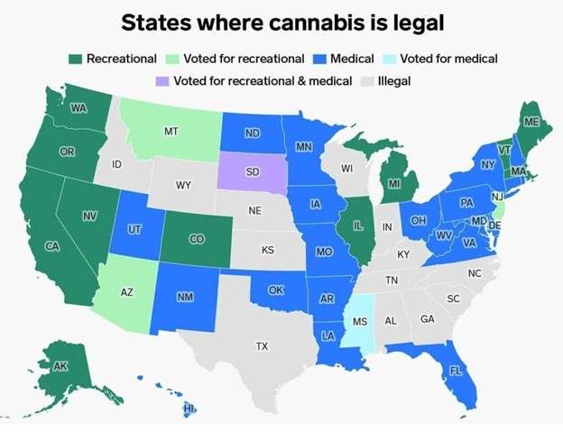 Cannabis-Legalization-Map-2021 Cannabis Legalization Map 2021