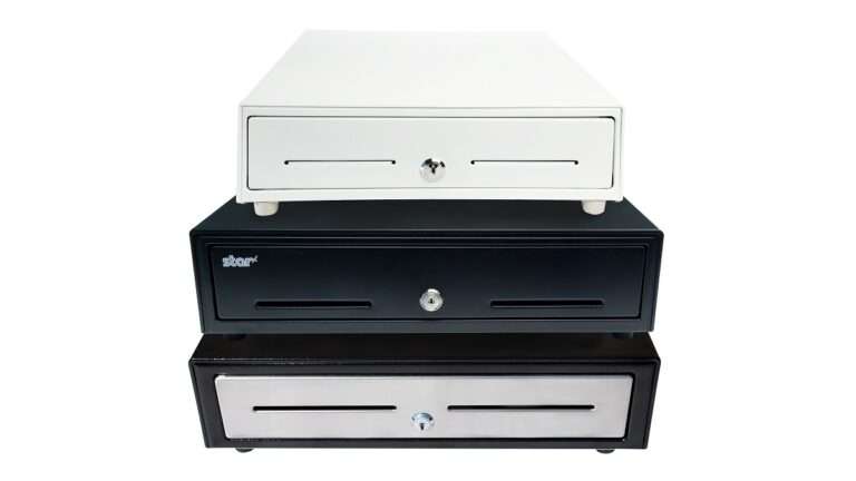Stacked Cash Drawers by Star Micronics.