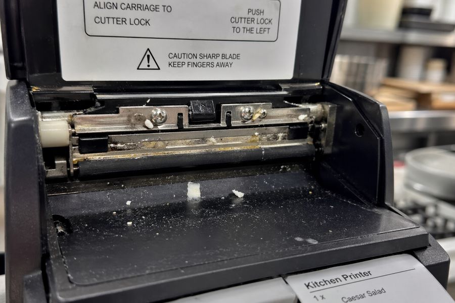 Gummed Up Printer Cutter