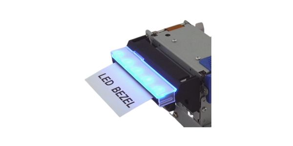 Blue LED Bezel for kiosk printer by Star Micronics.