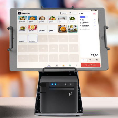 LIFESTYLE EZ3 stand mCPrint3 printer Restaurant QSR