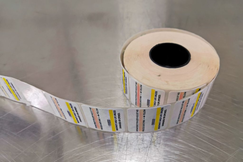 A roll of labels.