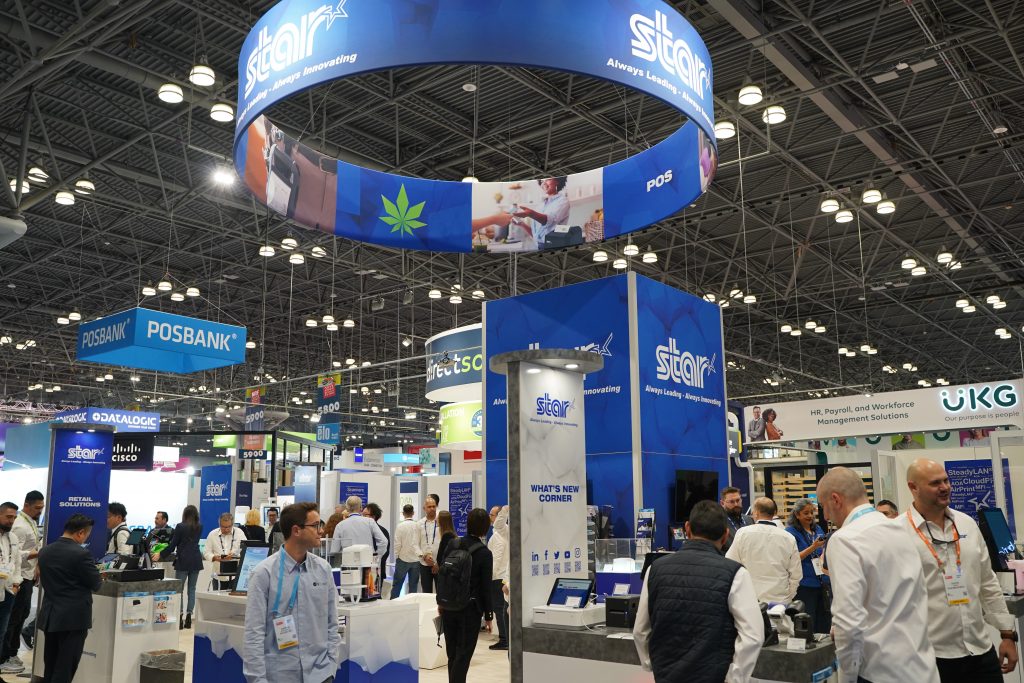 Star Micronics's booth at NRF 2023.