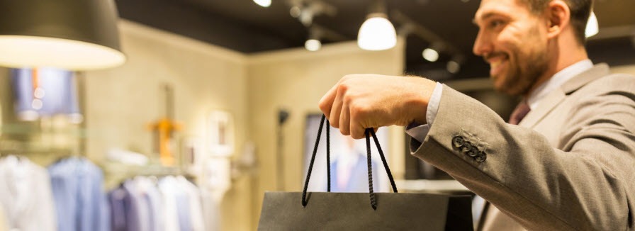 Man Holding Shopping Bag