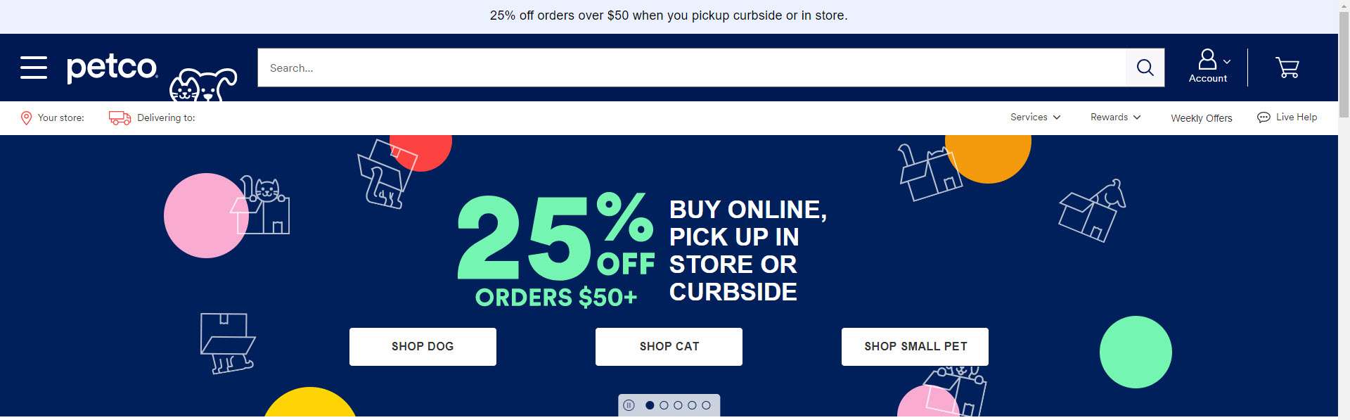 Petco buy online pickup in store example