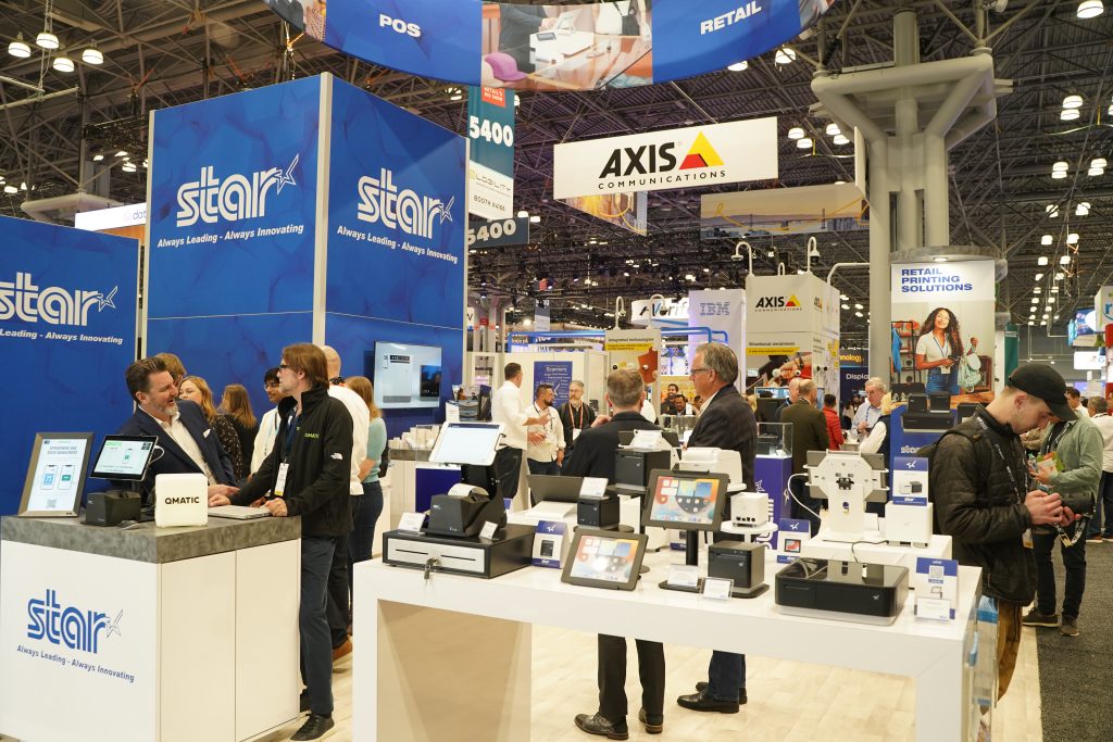 Star Micronics's booth at NRF 2023.