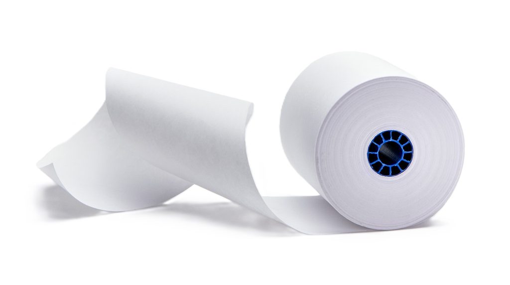 Star Blue thermal paper rolls by Star Micronics. Receipt, linerless, sticky, traditional, permanent, thermal, bond, label.